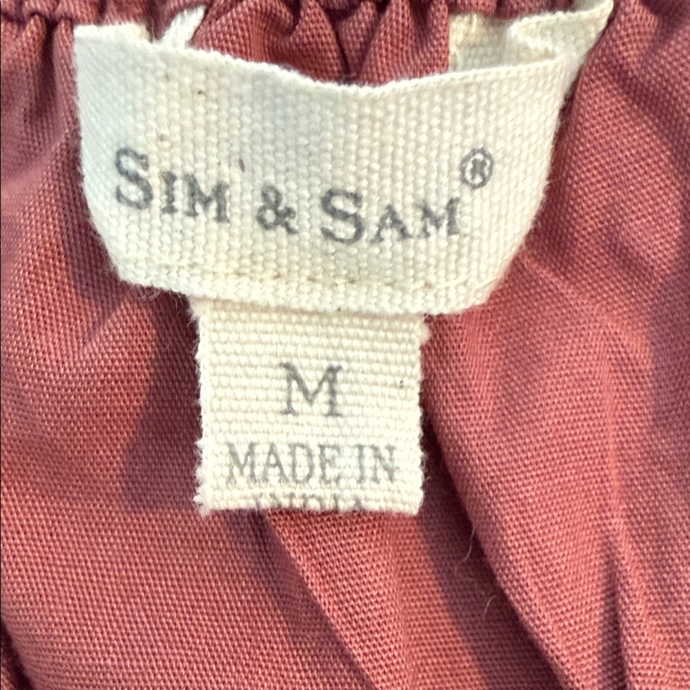 Elegant Puff Sleeve Peplum Blouse - Terracotta - Picture 5 of 6